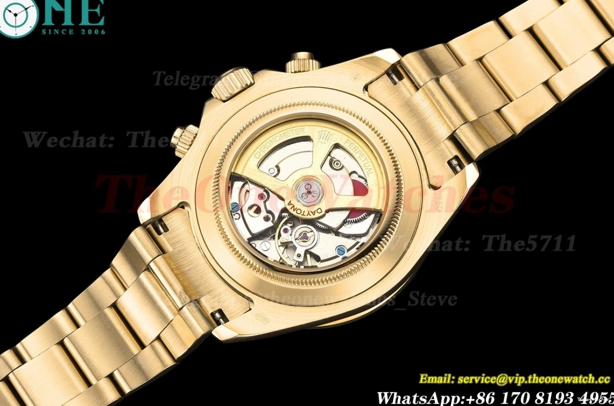 GDF A3836 Daytona 40mm Black Gold YG YG 0129